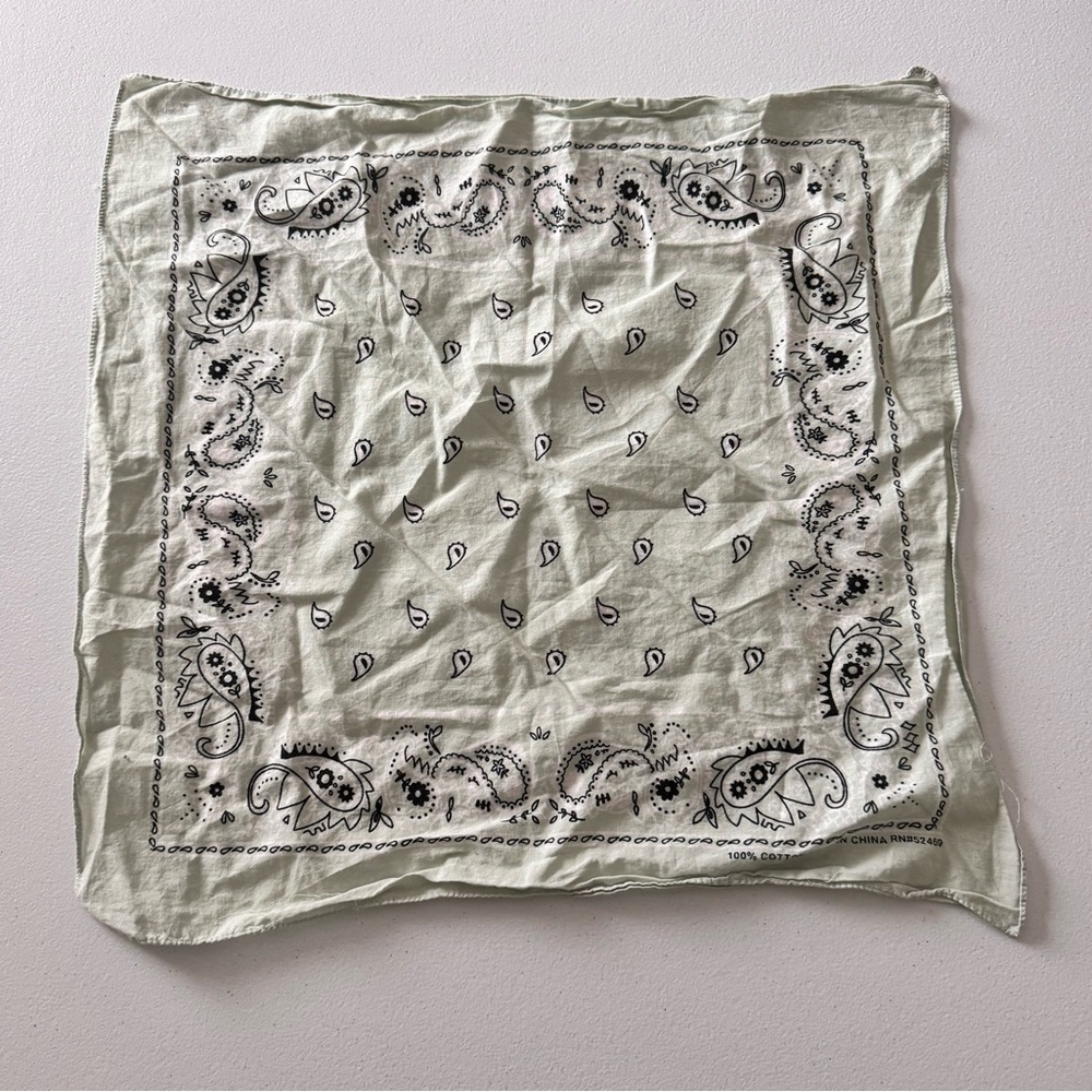 Mint Paisley Bandana